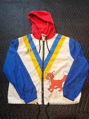 Disney Parks Exclusive The Fox and the Hound Full-Zip Hooded Windbreaker size sm